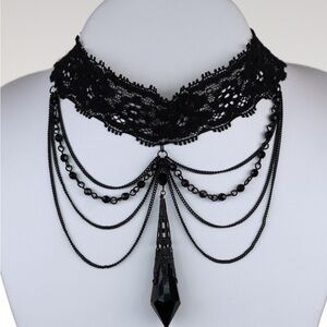 Elegant Black Lace Choker Necklace